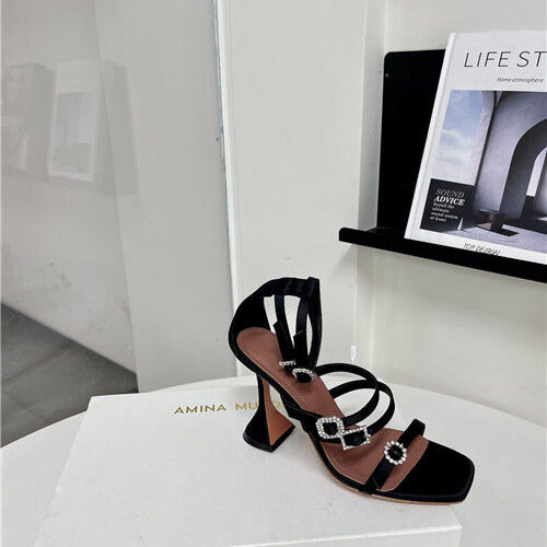 High Quality Luxury Amina Muaddi Awge Heels Sandals product detail
