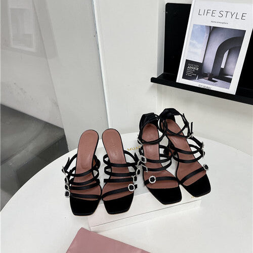 High Quality Luxury Amina Muaddi Awge Heels Sandals product detail