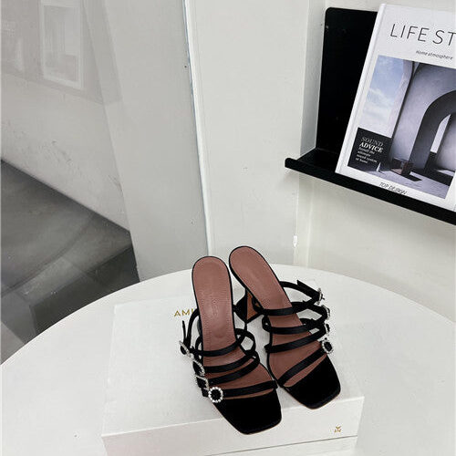 High Quality Luxury Amina Muaddi Awge Heels Sandals – Style 67619 alternate view