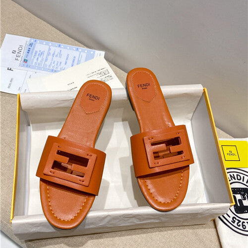High Quality Luxury Fendi Flat Slippers – Style 23635 product detail