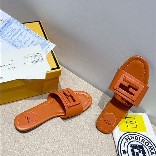 High Quality Luxury Fendi Flat Slippers – Style 23635 product detail