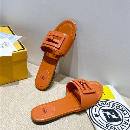 High Quality Luxury Fendi Flat Slippers – Style 23635 product detail