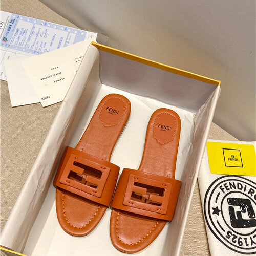 High Quality Luxury Fendi Flat Slippers – Style 23635 product detail