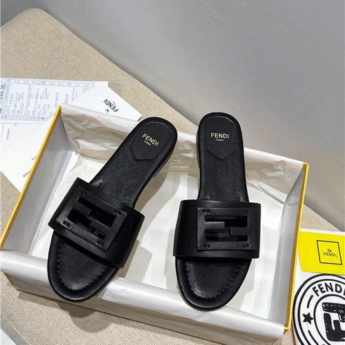 High Quality Luxury Fendi Flat Slippers