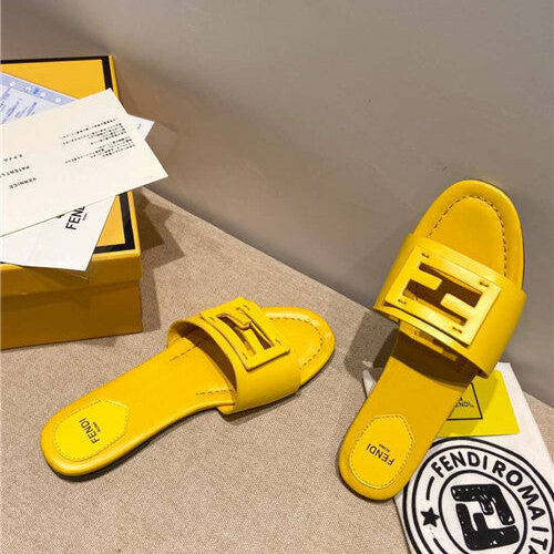 High Quality Luxury Fendi Flat Slippers – Style 32659 product detail