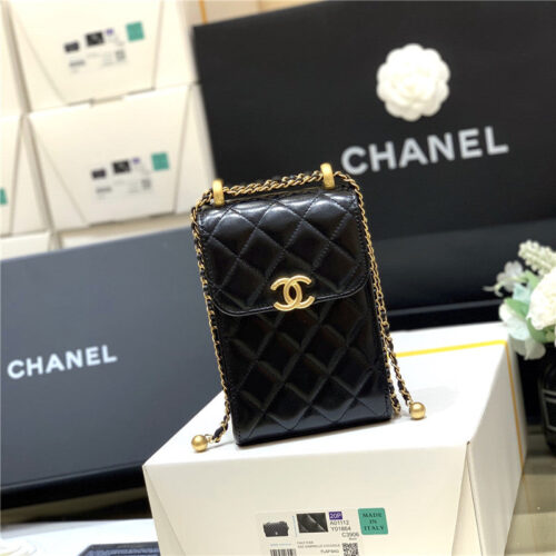 High Quality Luxury Chanel Gold Beads Mobile Phone Bag – Style 47718 alternate view