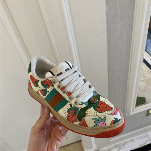 High Quality Luxury Gucci Screener Leather Sneaker Womens – Style 82419 product detail