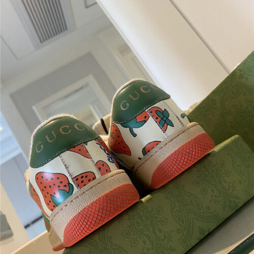 High Quality Luxury Gucci Screener Leather Sneaker Womens – Style 82419 product detail
