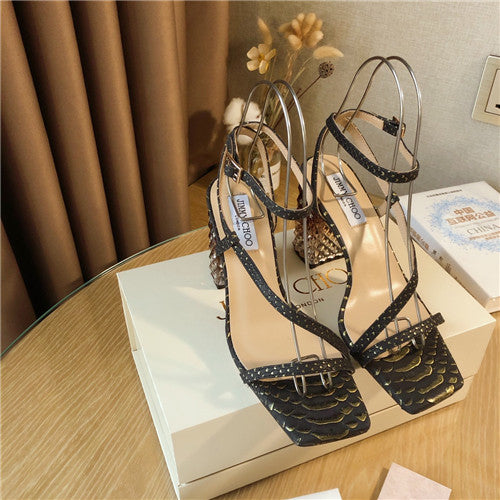 High Quality Luxury Jimmy Choo Block Heels Sandals – Style 57463 alternate view