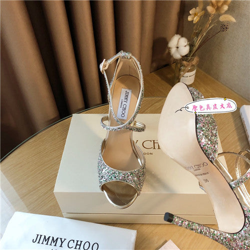 High Quality Luxury Jimmy Choo Pearl High Heels Sandals product detail