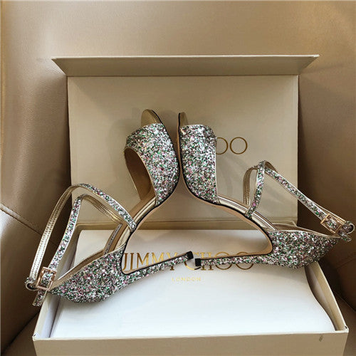 High Quality Luxury Jimmy Choo Pearl High Heels Sandals product detail