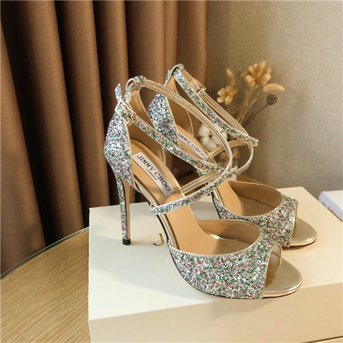 High Quality Luxury Jimmy Choo Pearl High Heels Sandals