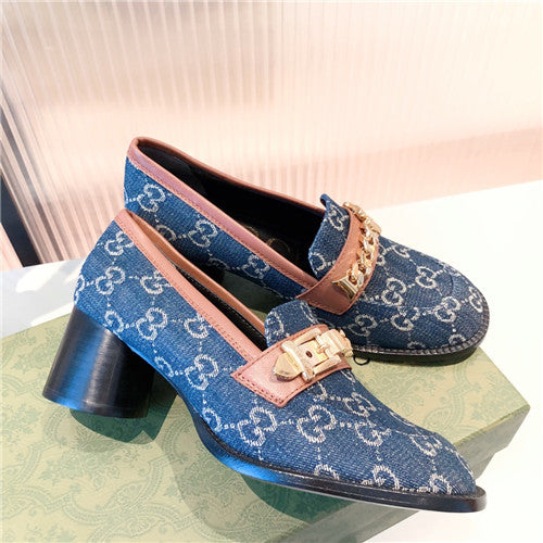 High Quality Luxury Gucci Block Heel Shoes alternate view