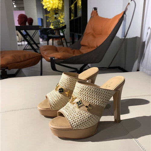 High Quality Luxury LV High Heel Slippers Womens alternate view
