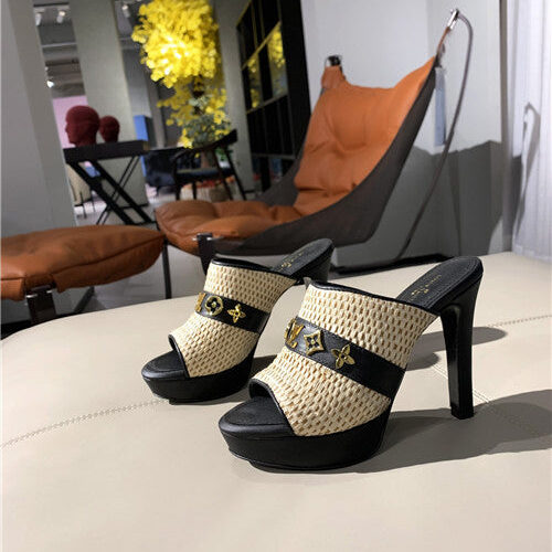 High Quality Luxury LV High Heel Slippers Womens – Style 31491 alternate view
