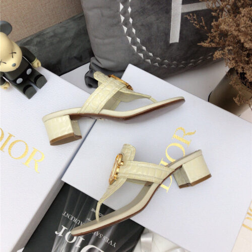 High Quality Luxury Dior Cd Logo Flat Thong Sandals product detail