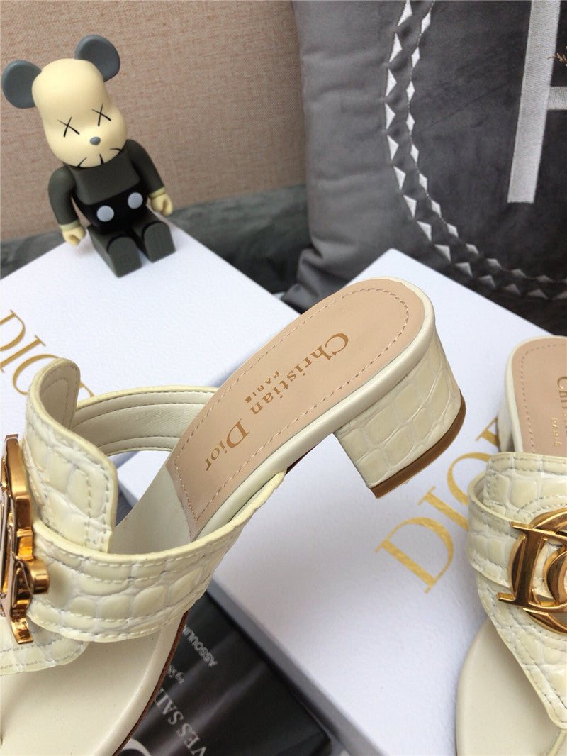 High Quality Luxury Dior Cd Logo Flat Thong Sandals product detail