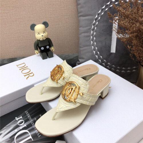 High Quality Luxury Dior Cd Logo Flat Thong Sandals alternate view