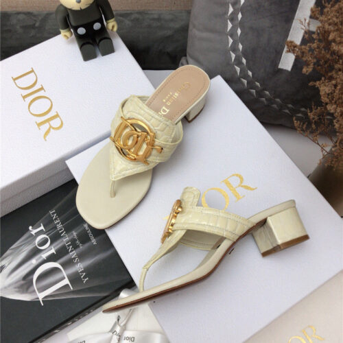 High Quality Luxury Dior Cd Logo Flat Thong Sandals product detail