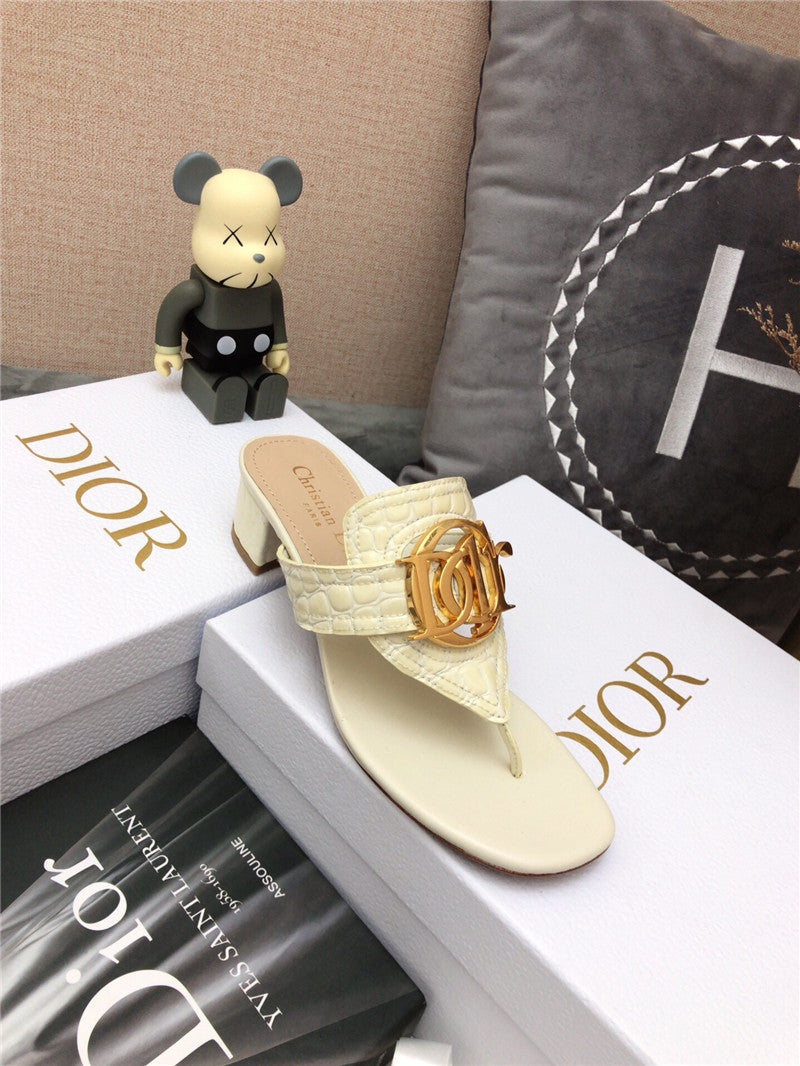High Quality Luxury Dior Cd Logo Flat Thong Sandals product detail