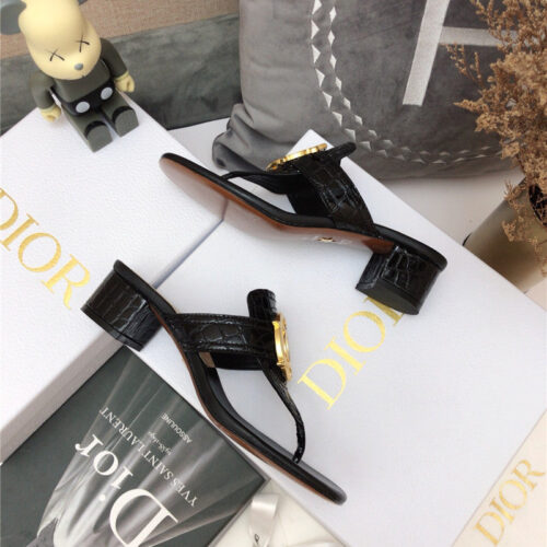 High Quality Luxury Dior Cd Logo Flat Thong Sandals – Style 63878 product detail