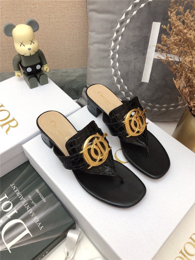 High Quality Luxury Dior Cd Logo Flat Thong Sandals – Style 63878