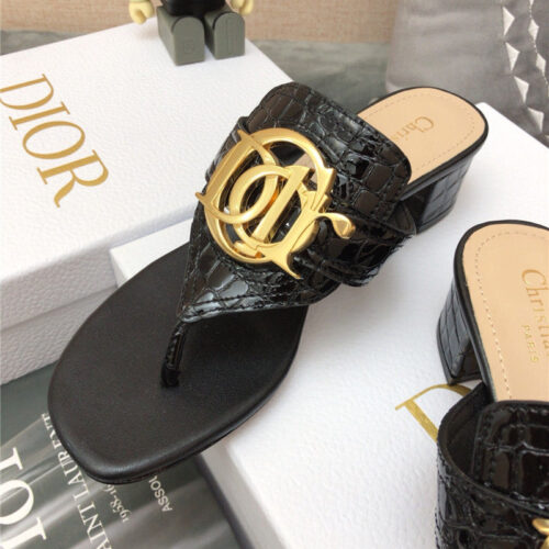 High Quality Luxury Dior Cd Logo Flat Thong Sandals – Style 63878 product detail