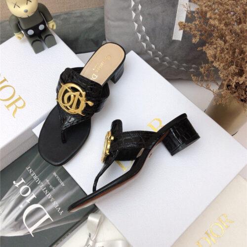 High Quality Luxury Dior Cd Logo Flat Thong Sandals – Style 63878 product detail