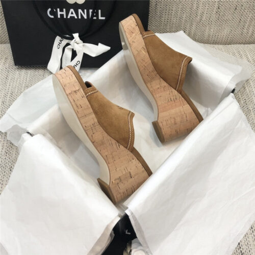 High Quality Luxury Chanel Platform High Heel Slippers – Style 42310 product detail