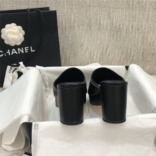 High Quality Luxury Chanel Platform High Heel Slippers – Style 11238 product detail