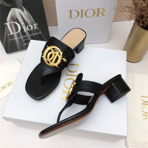 High Quality Luxury Dior Cd Logo Flat Thong Sandals – Style 93798 product detail