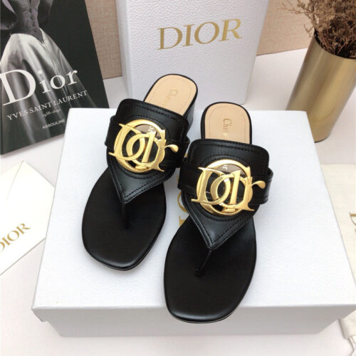 High Quality Luxury Dior Cd Logo Flat Thong Sandals – Style 93798 product detail