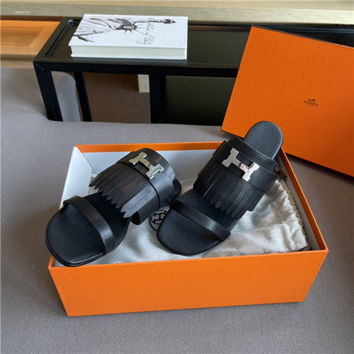 High Quality Luxury Hermes H Flat Slippers alternate view