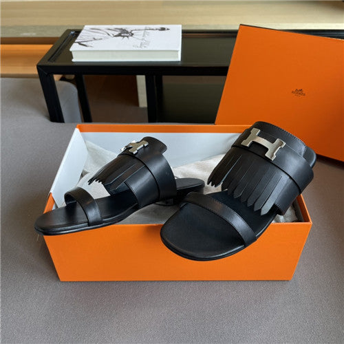High Quality Luxury Hermes H Flat Slippers