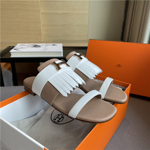 High Quality Luxury Hermes H Flat Slippers – Style 19011