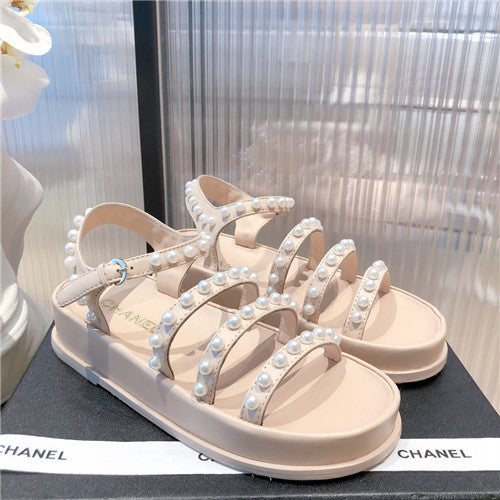 High Quality Luxury Chanel Pearl Sandals – Style 28262