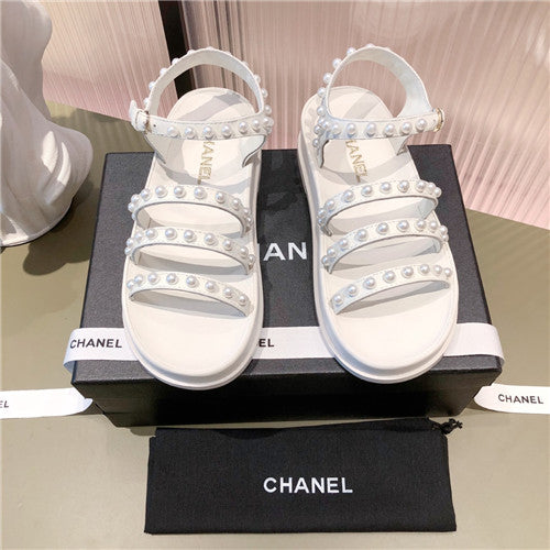 High Quality Luxury Chanel Pearl Sandals – Style 21478 alternate view
