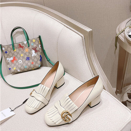 High Quality Luxury Gucci GG Block Sandals Womens