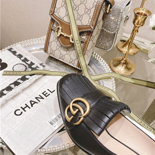 High Quality Luxury Gucci GG Block Sandals Womens – Style 21459 product detail