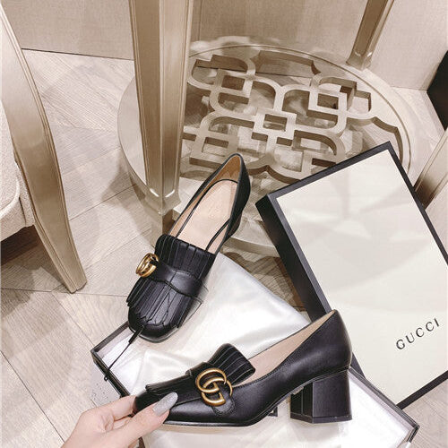 High Quality Luxury Gucci GG Block Sandals Womens – Style 21459 product detail