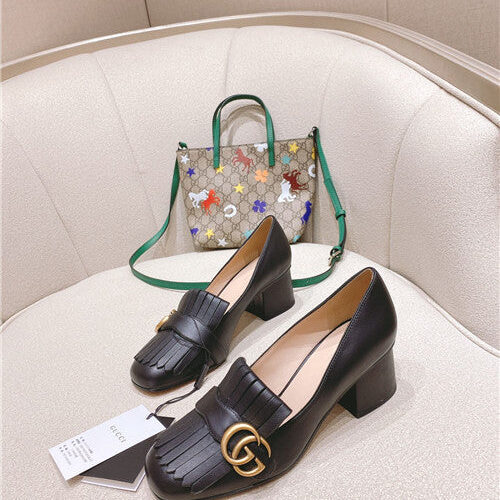 High Quality Luxury Gucci GG Block Sandals Womens – Style 21459