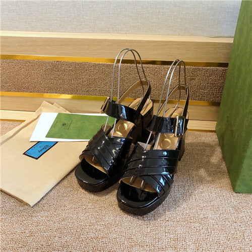 High Quality Luxury Gucci Block Heel Sandals Women – Style 56243 alternate view