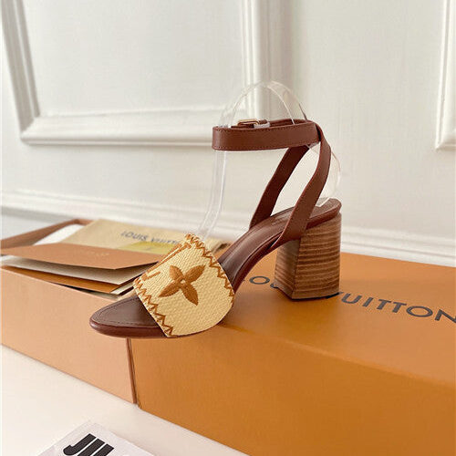High Quality Luxury LV Chunky Heel Sandals – Style 38403 product detail