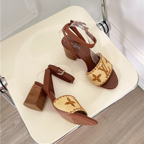 High Quality Luxury LV Chunky Heel Sandals – Style 38403 alternate view