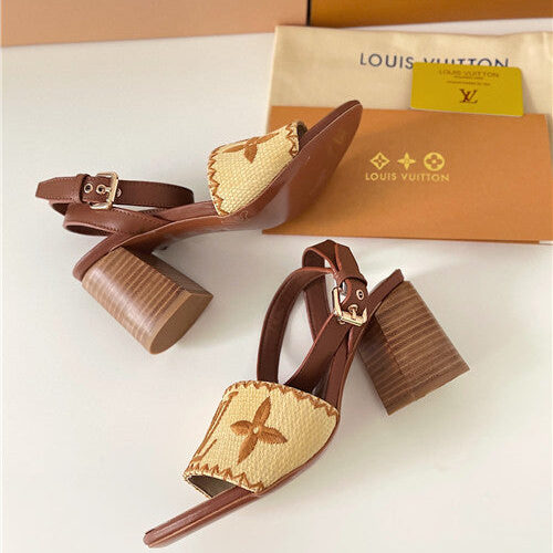 High Quality Luxury LV Chunky Heel Sandals – Style 38403 product detail