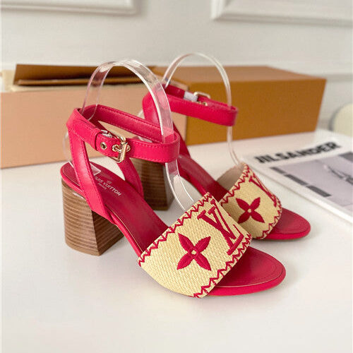 High Quality Luxury LV Chunky Heel Sandals – Style 83043