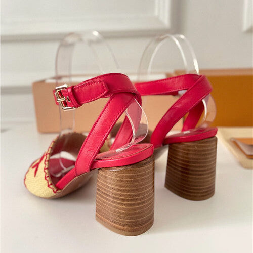 High Quality Luxury LV Chunky Heel Sandals – Style 83043 product detail