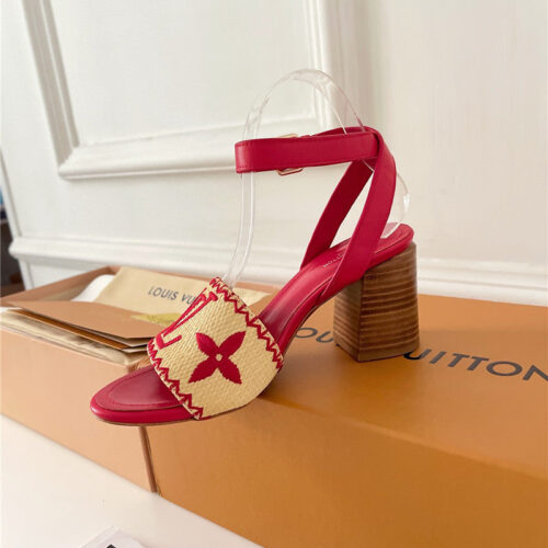 High Quality Luxury Louis Vuitton Chunky Heel Sandals – Style 98819 product detail