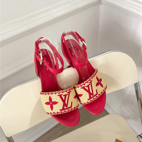 High Quality Luxury Louis Vuitton Chunky Heel Sandals – Style 98819 alternate view