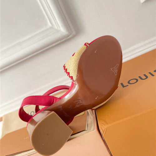 High Quality Luxury Louis Vuitton Chunky Heel Sandals – Style 98819 product detail